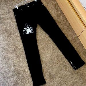 Oro Los Angeles “floral” skinny Jeans